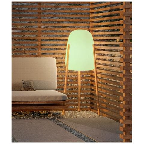 Lampada Da Terra Da Esterni Rocket 145 In&out Bianco 1450xø703 Mm Legno - Foto 1