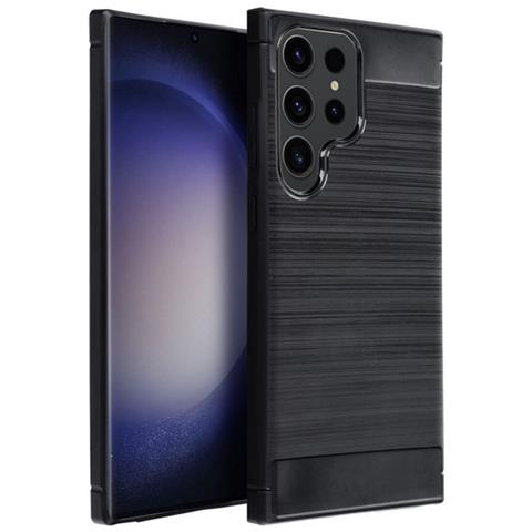 Custodia B-case Tpu Silicone Cover Case Per Samsung Galaxy S23 Ultra S918 Carbon Metal Black - Foto 1