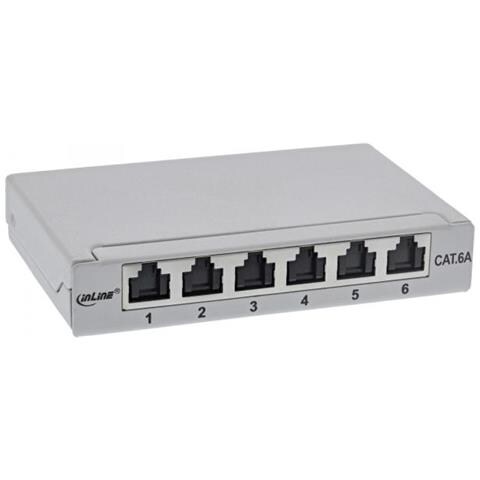 Patch Panel Cat. 6a 0.5u A 6 Vie, Da Tavolo, Grigio - Foto 1