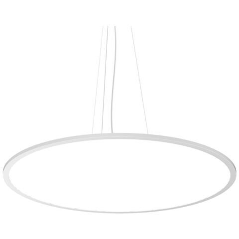 Sospensione Moderna Fly Slim Alluminio-plastiche Bianco Led 65w 3000k D90cm - Foto 3