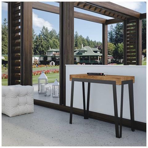 Consolle Allungabile 90x40/290 Cm Rio Telaio Antracite - Abete Tinto - Foto 2