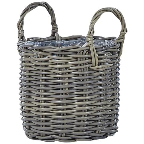 Set Di 3 Vasi Per Piante Rattan Sintetico Marrone Nikiti - Foto 7