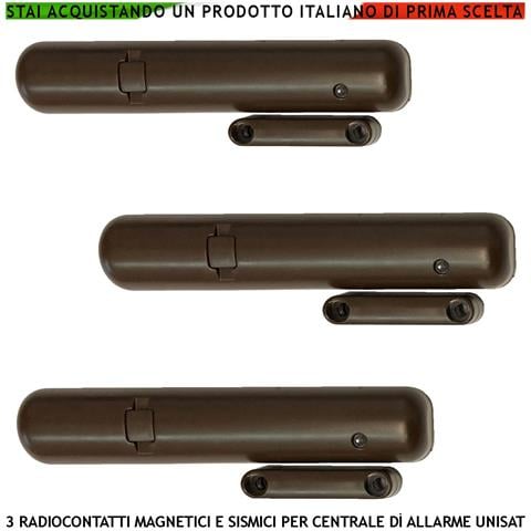 Radiocontatti 3 Pezzi Incorporano Sensore Magnetico E Sismico 2 Ingressi X Sensori Remoti Contaimpulsi Regolabili Anch - Foto 1