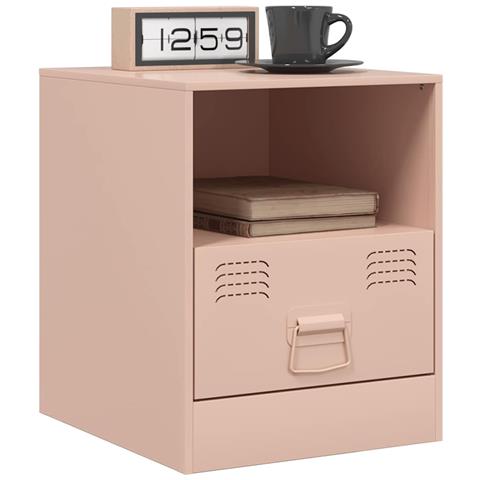 Comodino Rosa 34,5x39x44 cm in Acciaio - Foto 10