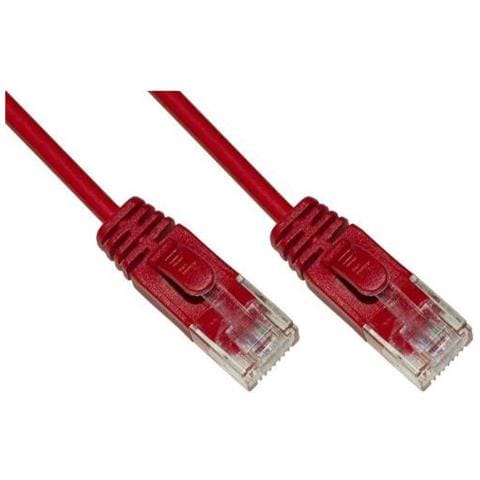 Cavo Rete Categoria 6 Non Schermato Utp Colore Rosso Halogenfree Mt 2 Slim - Foto 1