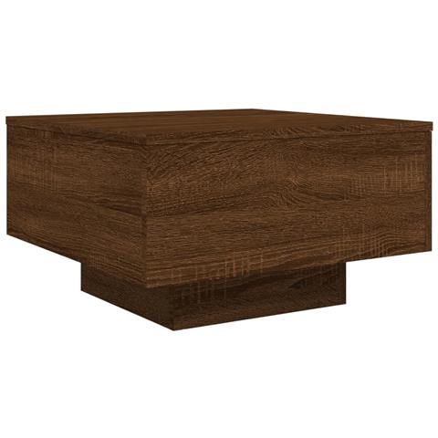 Tavolino Da Soggiorno Con Luci Led Rovere Marrone 55x55x31 Cm - Foto 3