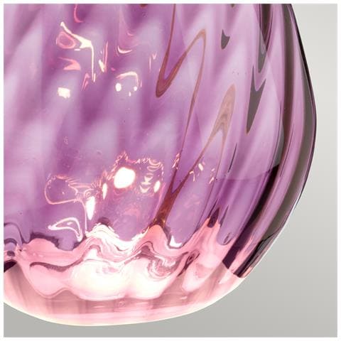 Lampada Da Scrivania Contemporanea Lena In Metallo Vetro Viola Prugna 1 Luce E27 - Foto 2