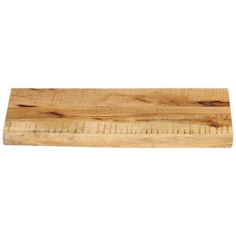 Piano Tavolo 50x30x2,5cm Bordi Vivi Legno Massello Mango Grezzo - Foto 3
