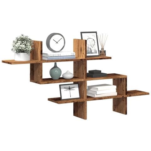 Scaffale A Parete Legno Vecchio 124,5x18x60,5 Cm In Truciolato - Foto 1