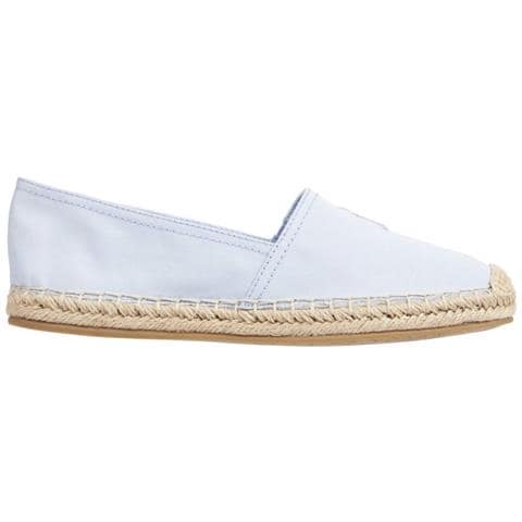Embroidered Flat Espadrille Breezy Blue Espadrillas Cotone Scarpe Donna Blu Eu 39, Fw0fw07721 C1o - Foto 1