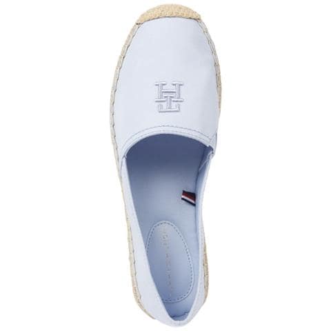 Embroidered Flat Espadrille Breezy Blue Espadrillas Cotone Scarpe Donna Blu Eu 39, Fw0fw07721 C1o - Foto 2