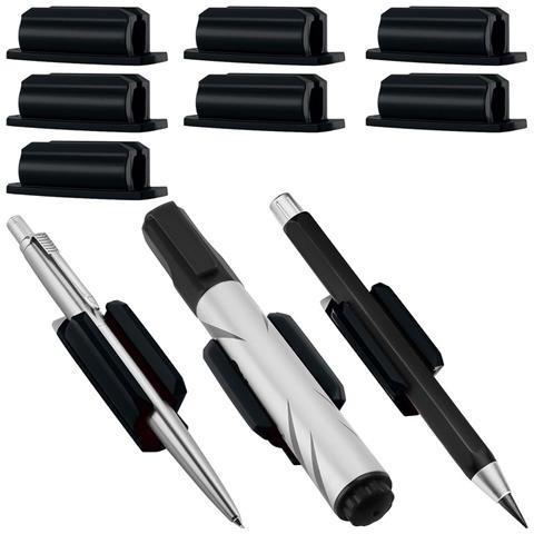 Portapenne Adesivo In Silicone Da 3 Pezzi Per Scrivania Black - Foto 1