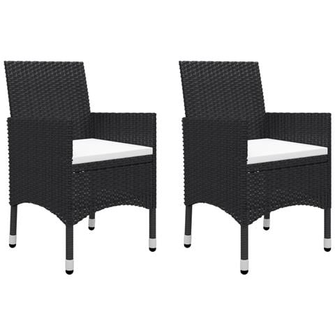 Set Mobili da Pranzo per Giardino 5 pz Nero - Foto 2