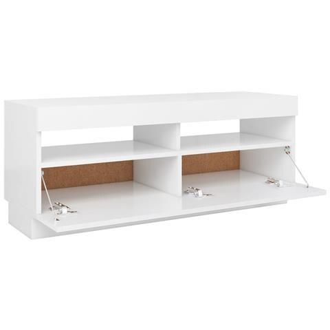 Mobile Porta TV con Luci LED Bianco 100x35x40 cm - Foto 2