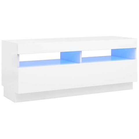 Mobile Porta TV con Luci LED Bianco 100x35x40 cm - Foto 1