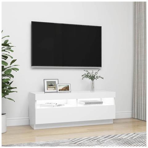 Mobile Porta TV con Luci LED Bianco 100x35x40 cm - Foto 10