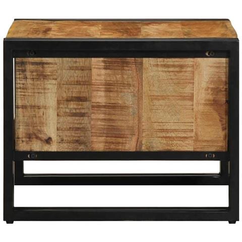 Tavolino da Salotto 50x50x38 cm Legno Massello di Mango Grezzo - Foto 9