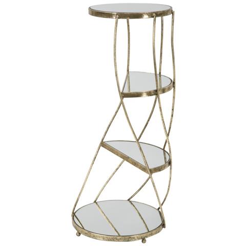 Tavolino Mf585 - Oro - Metallo - 38x38x86 Cm - Foto 1