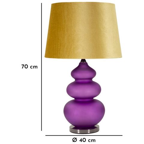 Lampada Da Tavolo Mf176 - Viola - Metallo - 40x40x70 Cm - Foto 6