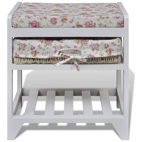 Lusso Casadino - Cassapanca Con Scarpiera E Cestino In Legno Di Paulownia - Foto 1