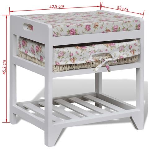 Lusso Casadino - Cassapanca Con Scarpiera E Cestino In Legno Di Paulownia - Foto 5