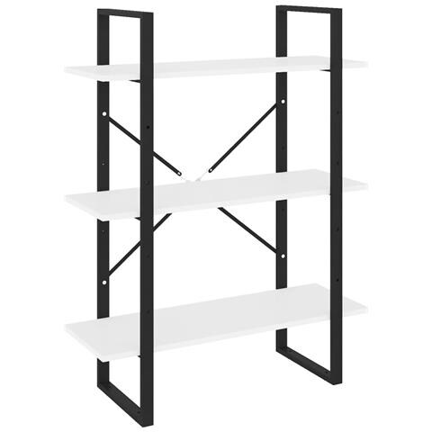 Lusso Casadino - Libreria Bianca 80x30x105 Cm In Legno Multistrato - Foto 1