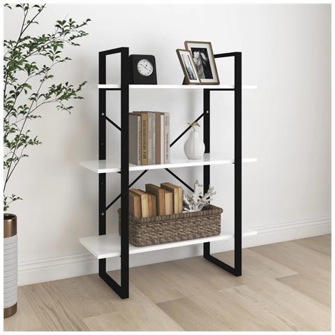 Lusso Casadino - Libreria Bianca 80x30x105 Cm In Legno Multistrato - Foto 7