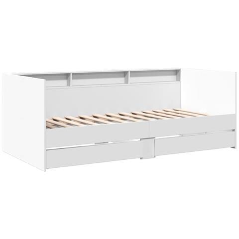 Lusso Casadino - Divano Letto Con Cassetti Senza Materasso Bianco 90x200 Cm - Foto 2
