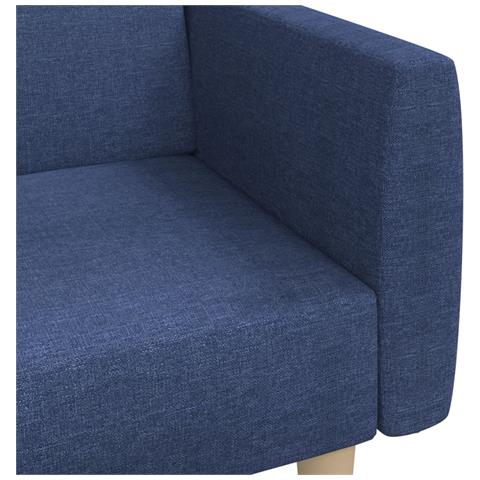 Divano Letto a 2 Posti Blu in Tessuto - Foto 9
