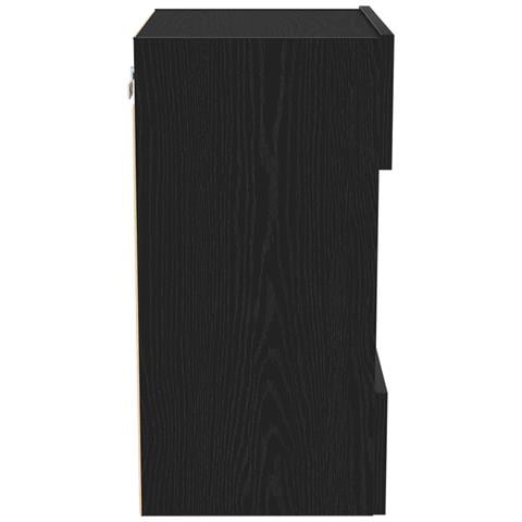 Mobile TV LED  2 pz Nero Rovere 40x30x60,5 cm Legno ingegnerizzato - Foto 9