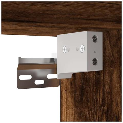 Set Mobili da Bagno 4 pz Rovere Fumo in Legno Multistrato - Foto 9