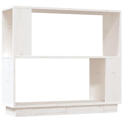 Lusso Casadino - Libreria/divisorio Bianco 80x25x70 Cm In Legno Massello Di Pino - Foto 1
