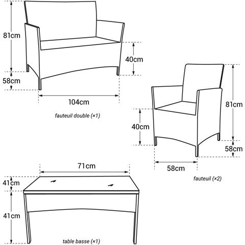 Mobili Da Giardino In Resina Intrecciata Marrone Cordoue 4 Posti - Cuscini Tortora - Foto 2
