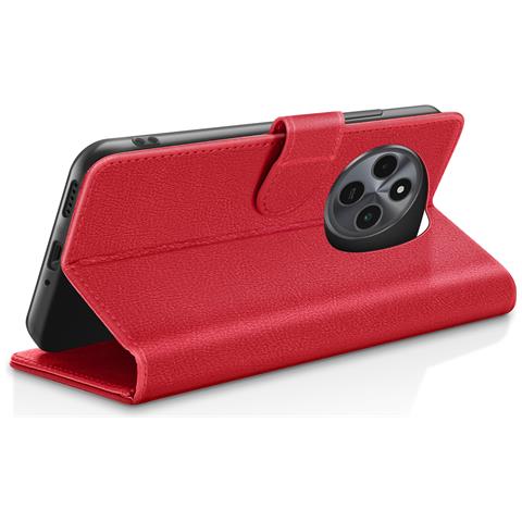 Custodia A Portafoglio Per Xiaomi Redmi 14c E Poco C75 Con Funzione Di Supporto, Rosso - Foto 5