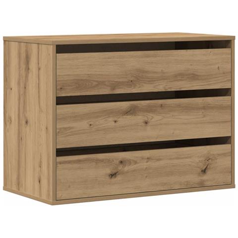 Cassettiera Angolare Rovere Artigianale 80x41x58cm Multistrato - Foto 1