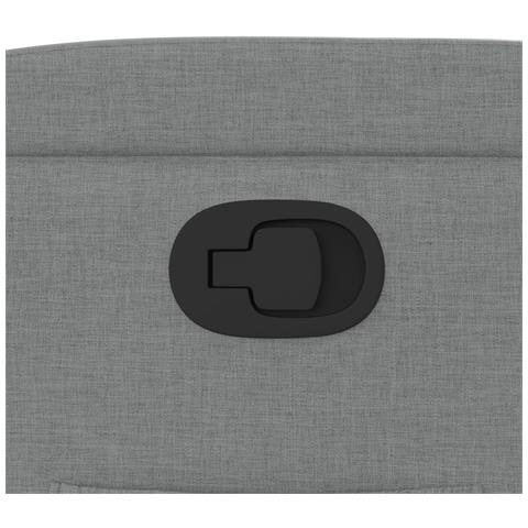 Poltrona reclinabile in tessuto grigio chiaro - Foto 9