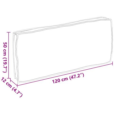 Cuscino per seduta / schienale pallet Crema 120 x 50 x 12 cm - Foto 7