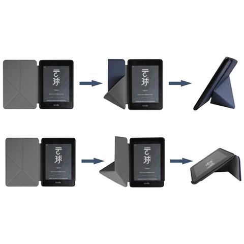 Custodia Pieghevole In Pu Compatibile Con Kindle 2024, Kpw123, Kpw958 - Smart Sleep, Antiurto, Angolo Regolabile - Foto 2