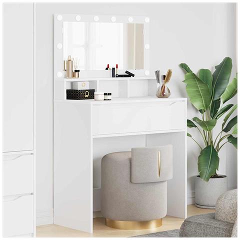 Tavoli da Trucco per Camera da Letto Bianco 80 x 39,6 x 135 cm - Foto 2
