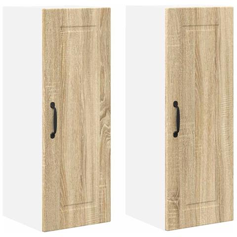 Pensile cucina con porta 2 pcs Rovere Sonoma 30 x 31 x 80 cm - Foto 1