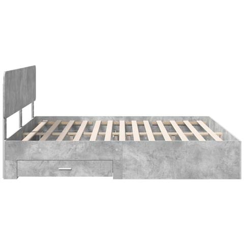 Struttura del letto con cassetto Grigio cemento 180 x 200 cm - Foto 9