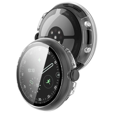 Custodia Protettiva Compatibile Con Google Pixel Watch 4 41mm - Pc + Vetro Temperato Transparent - Foto 2