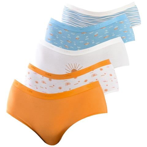 Pack-5 Mutandine Comfort Elasticizzate In Cotone Da Donna D4c20 - Foto 1