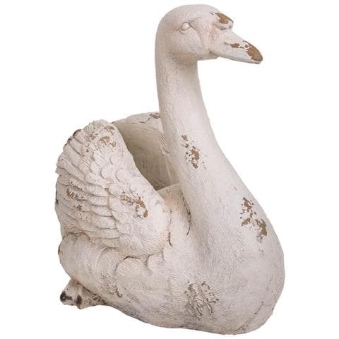 Fioriera Decorativa Cigno In Magnesio 51x35x48h - Foto 1