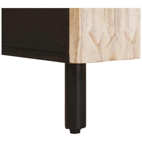 Armadio da Notte Bianco 50 x 33 x 60 cm Legno di mango massello - Foto 9