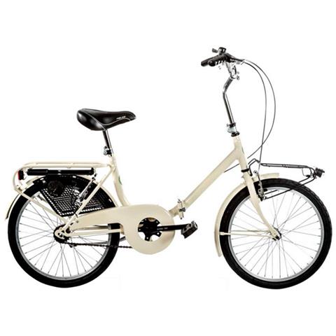 Bici Richiudibile Misura 20 Bicicletta Pieghevole Stile Graziella Unisex Per Adulti Grz20 Completa Di Accessori Con Luci A Led - 38 Panna - Foto 1
