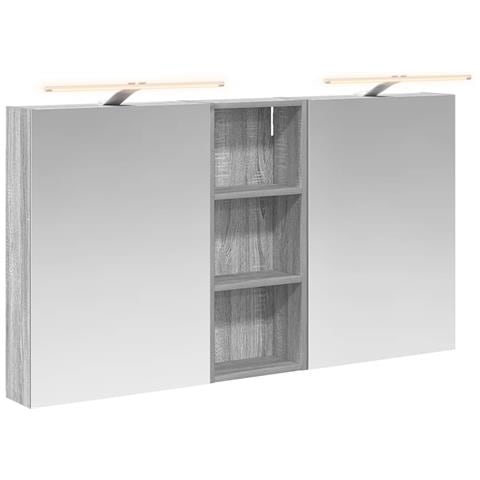 Set di Armadi da Bagno con lo scaffale 3 pcs 130 x 14,5 x 70 cm - Foto 1