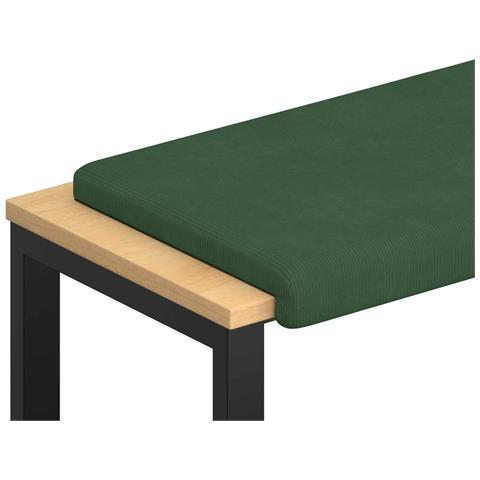 Cuscino per panchina corduroy Verde Scuro Profondità 35 cm - Foto 1