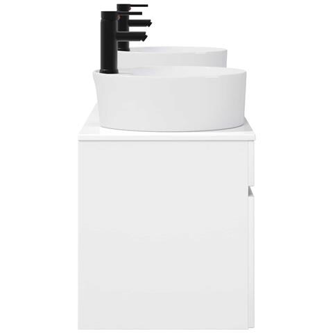 Set di Armadi da Bagno 3 pz Bianco Lucido 49 x 44,5 x 65 cm - Foto 10
