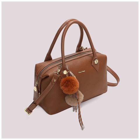 borsa a bauletto con dettaglio appeso CUOIO - Foto 2